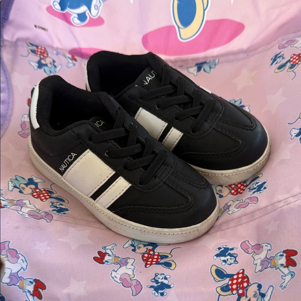 Nautica Black and White Kids Sneakers